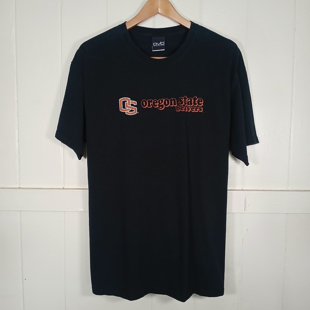 Old‎ Varsity Brand T-Shirt Mens Large Black Oregon State Beavers Graphic Logo